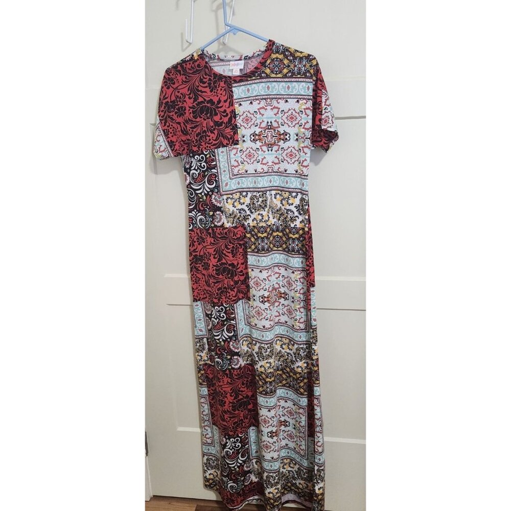 Lularoe XS Multicolor Patchwork Maxi Dress